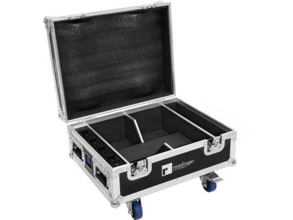 ROADINGER flightcase 4x AKKU IP UP-4 QuickDMX med ladefunksjon (31005127)