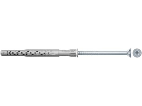 Fischer 522704, Skrue- og veggpluggsett, Lettbetong, Murstein, Betong, Gipsblokk, Murverk, Plast, Sinkbelagt stål, Torx, TX40