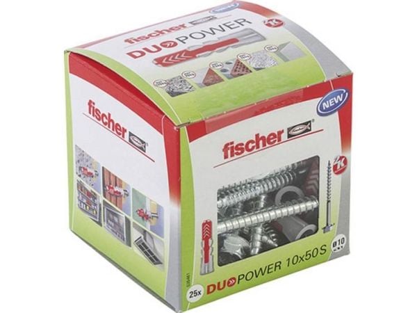 Fischer Universalplugg med kryssskrue 10 x 50mm 25 stk. (535461)