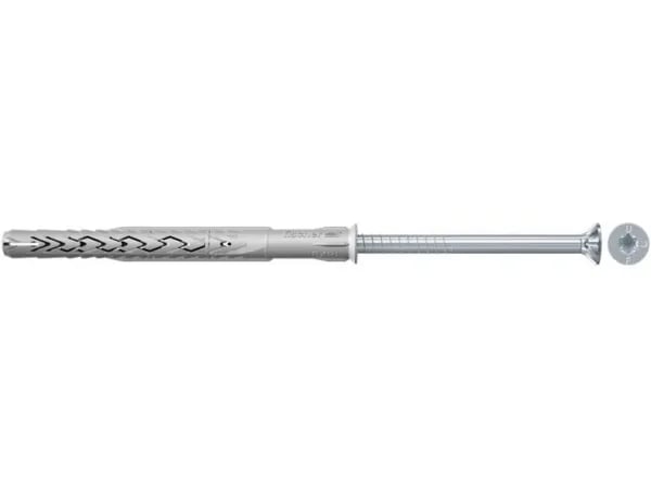 Fischer 522706, Skrue- og veggpluggsett, Lettbetong, Murstein, Betong, Gipsblokk, Murverk, Plast, Sinkbelagt stål, Torx, TX40