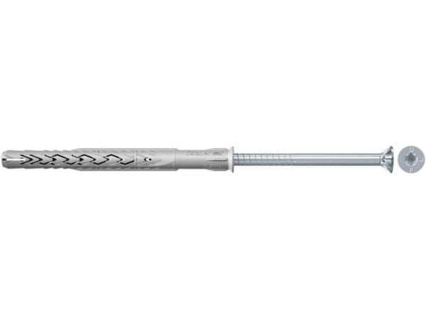 Fischer 540114, Skrue- og veggpluggsett, Lettbetong, Murstein, Betong, Gipsblokk, Murverk, Plast, Sinkbelagt stål, Torx, TX30