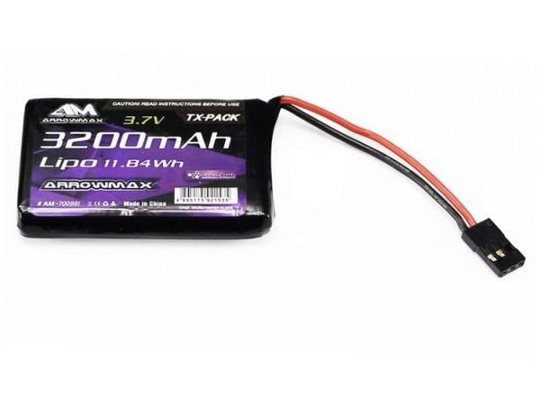 ArrowMax modellbygging senderbatterier (LiPo) 3,7 V 3200 mAh Stick JR