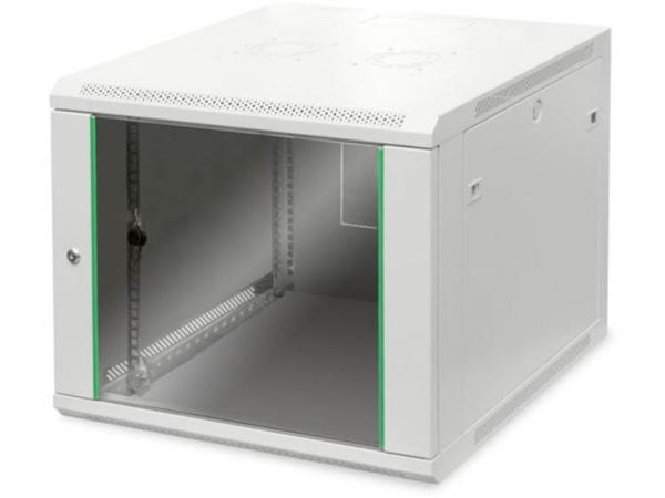 DIGITUS Professional Dynamic Basic Series DN-19 09U-6/6-EC - Skap - veggmonterbar - lysegrå, RAL 7035 - 9U - 19"
