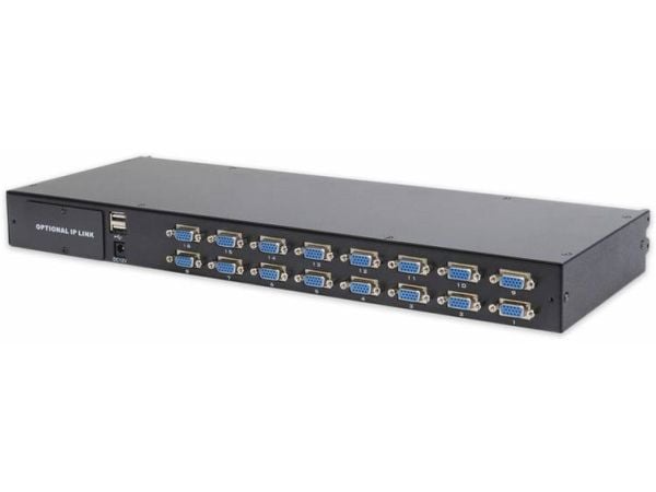 DIGITUS Professional DS-72214 - KVM-svitsj - 16 x KVM port(s) - rackmonterbar