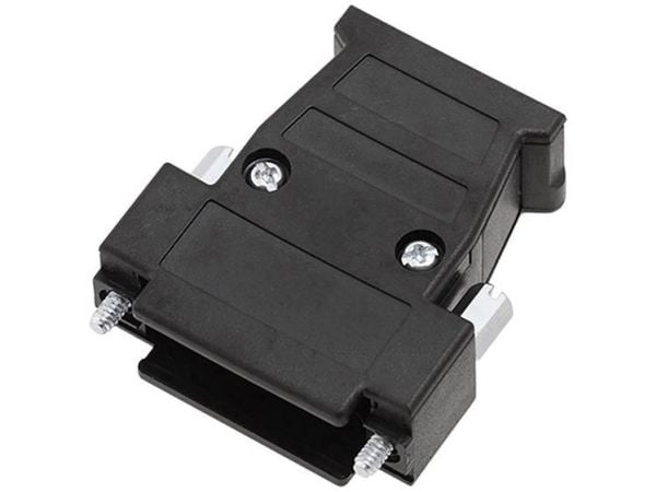 encitech D3PK09-P-SJS-K D-SUB-kabinett: 9 pol plast/metallisert 180° sort (1 stk)