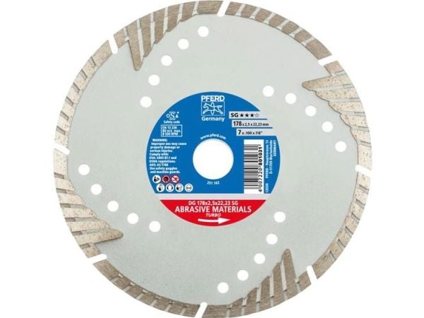 PFERD 68000023, 2,22 cm, 2,5 mm, 8600 RPM, 1 stykker