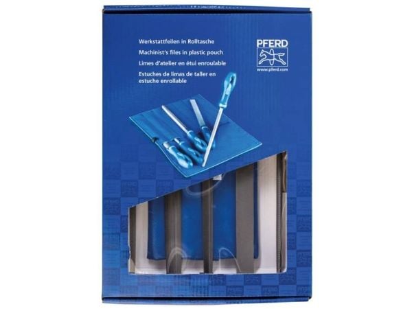 PFERD 11801542, Fil-sett, Flate mapper, Rund fil, Halvrund fil, Firkantet fil, Aluminium, Stål, Messing, Bronse, Støpejern, Cast steel, Zink, Koppe...