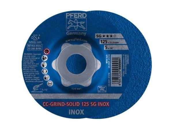 PFERD 64186125, 12,5 cm, 2,22 cm, 12200 RPM, 10 stykker