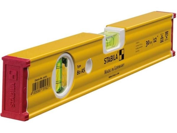 Stabila vattenpass i lättmetall 30 cm