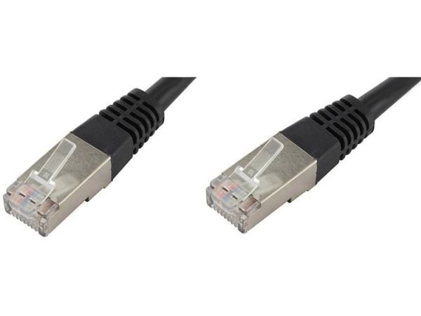 econ connect F6TP1SW, 1 m, Cat6, S/FTP (S-STP), RJ-45, RJ-45, Svart