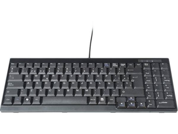 DIGITUS DS-72000ES - Tastatur - QWERTY - Spansk - svart - for Professional DS-72210, DS-72211