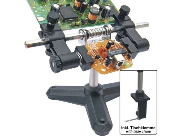 Donau Elektronik PCB-pidike Voidaan kääntää 360°, Voidaan kääntää 270° 1 kpl