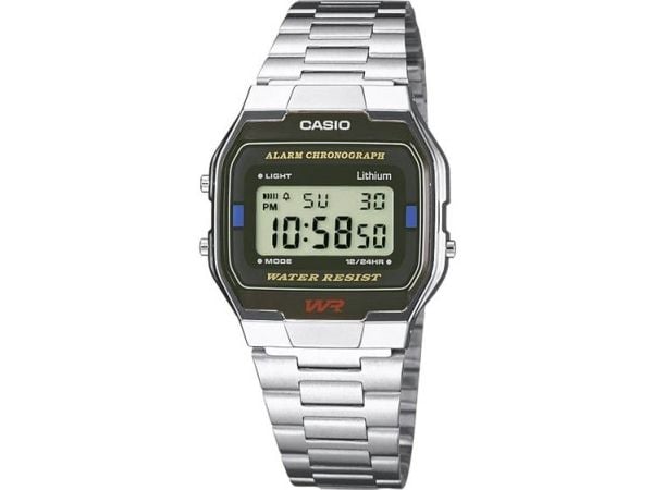 Casio A163WA-1QES, vanntett, elektronisk