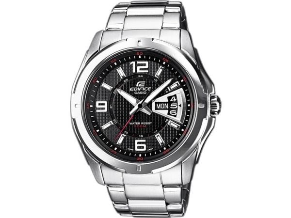 Casio Edifice classic EF-129D-1AVEF - Armbåndsur - kvarts - analog - stainless steel - rustfritt stål - fluorescerende