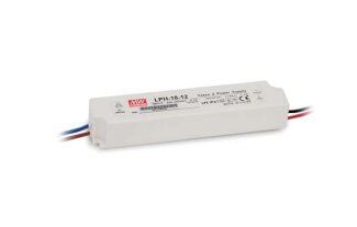 MEAN WELL LPH-18-24, 18 W, 180 - 264 V, 47 - 63 Hz, 0,3 A, Korkea jännite, ylikuumeneminen, ylikuormitus, oikosulku, Valkoinen