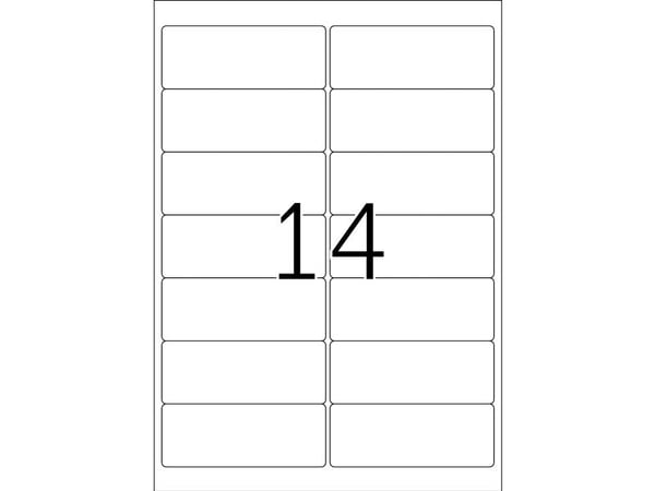 HERMA Premium - Papir - matt - permanent selv-adhesiv - hvit - 99.1 x 38.1 mm 140 etikett(er) (10 ark x 14) laminerte adresseetiketter