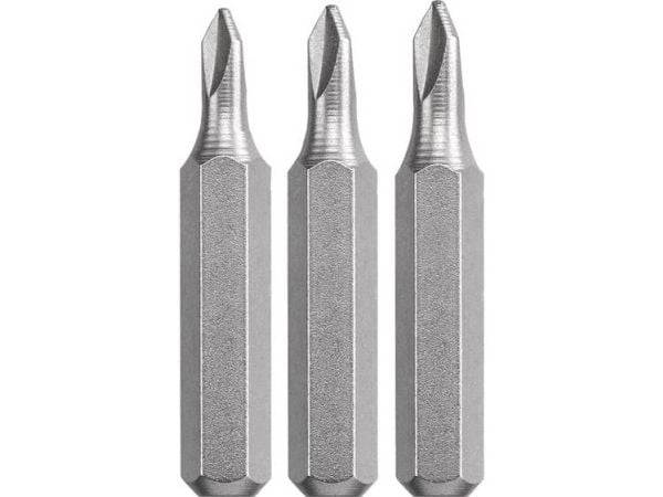 kwb 128740, 3 stykker, Tri-Wing, Stål, 0, 1, 2, 28 mm, 25,4 / 4 mm (1 / 4")
