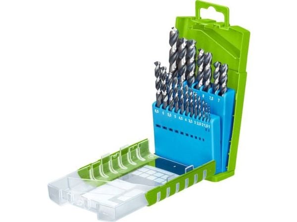 kwb 258819, Drill, Drill bit set, Høyrehåndsrotasjon, Stål, 130°, Høy-Hastighets Stål (HHS)