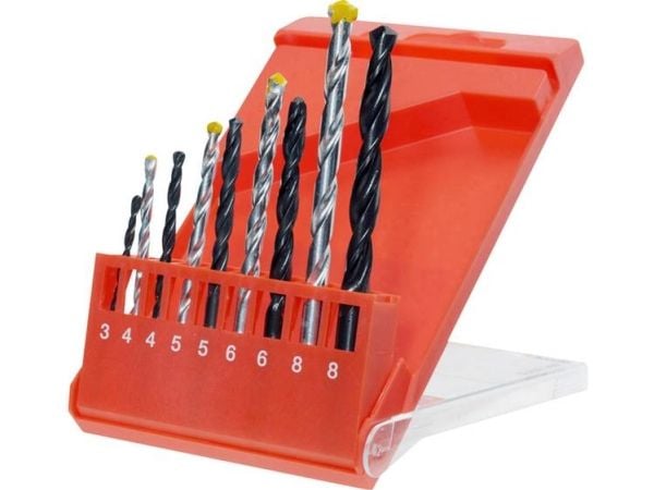 kwb 420200, Drill, Drill bit set, Plast, Profil, Blad metall, Tre, Høy-Hastighets Stål (HHS), 4, 5, 6, 8 mm, 4, 5, 6, 8 mm