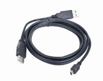 Gembird CCP-USB22-AM5P-3 - USB-kaapeli - mini-USB tyyppi B (uros) - USB (uros) - 90 cm - muotoiltu - musta