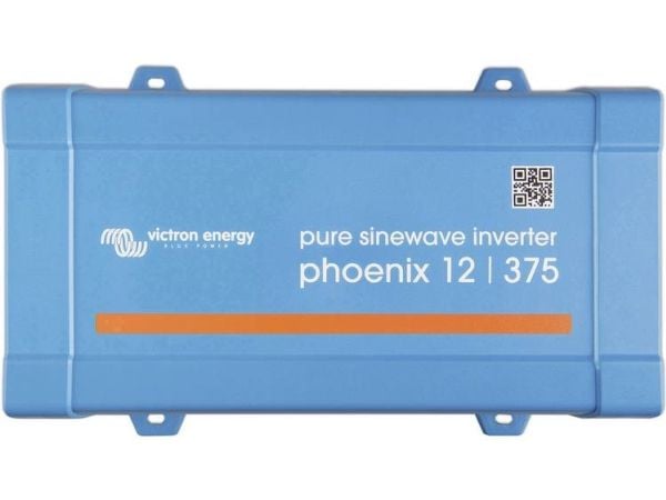 Victron Energy Phoenix 12/375 VE.Direct - DC-AC strøminverter - DC 12 V - 300 watt - 375 VA - VE.Direct - utgangskontakter: 1 - Europa - blå, RAL 5012