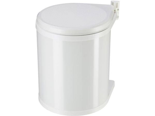 Hailo Compact-Box M 3555-001 Skraldespand 15 l Stålplade (Ø x H) 285 mm x 355 mm Hvid 1 stk