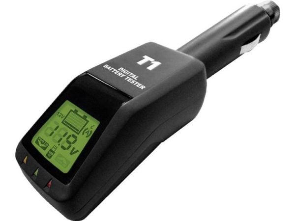 Helvi T1 batteriovervåking / bilbatteritester, USB-tilkobling, 90 x 55 x 30 mm