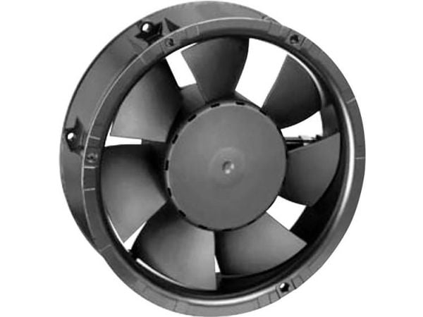 ebm-papst 6224N, Vifte, 17,2 cm, 3400 RPM, 410 m³/t, Sort