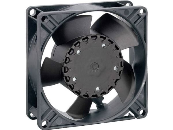 ebm-papst 3314 NN, Tuuletin, 9,2 cm, 2650 rpm, 35 dB, 80 m³/t, Sort