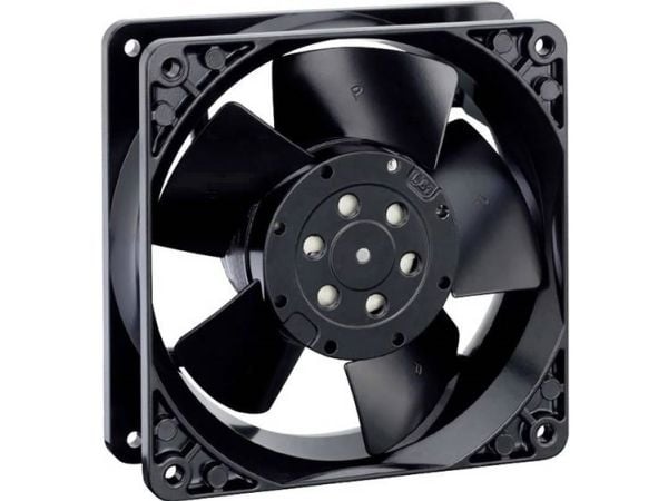 ebm-papst 4606N, Vifte, 12 cm, 3100 RPM, 180 m³/t, Sort