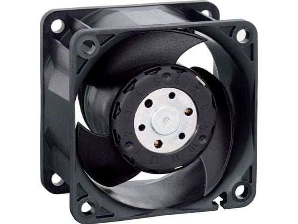 ebm-papst 614JH, Vifte, 6 cm, 11700 RPM, 70 m³/t, Sort