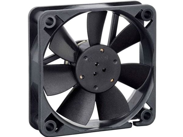 ebm-papst 614F, Vifte, 6 cm, 3900 RPM, 29 m³/t, Sort
