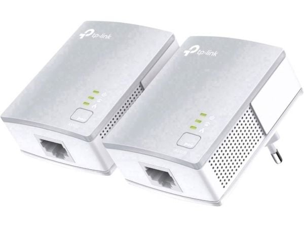 TP-Link TL-PA411KIT AV500 Nano Powerline Adapter Starter Kit - Strømlinjeadaptersett HomePlug AV (HPAV) - veggpluggbar (en pakke 2)