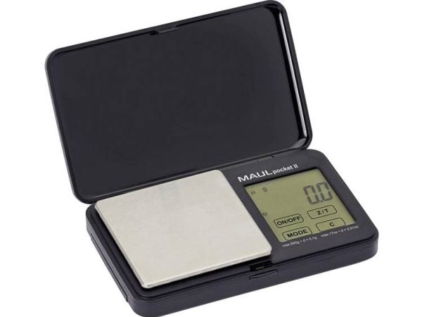 Maul lommevekt MAULpocket II 500 g veieområde 500 g batteridrevet sort 1611590