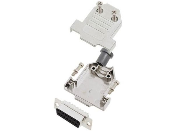 TRU COMPONENTS TCDTNT15MDBSK 7708432 D-SUB-kiskosarja 180° Napojen lukumäärä: 15 Juotospää 1 kpl