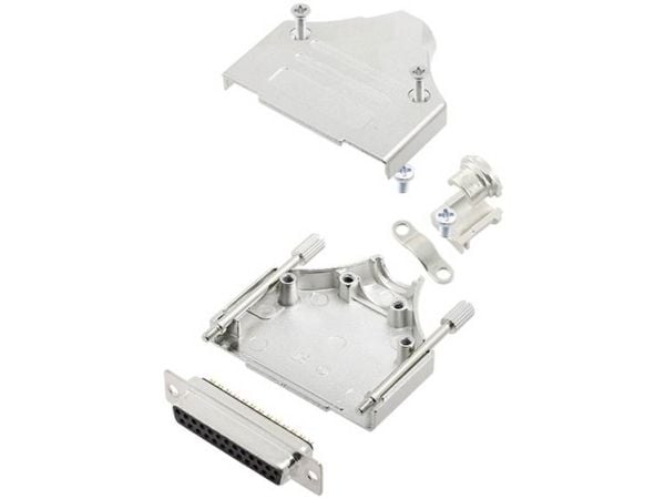 TRU COMPONENTS TCMHDM25DBSK 7708584 D-SUB pinne-/inngangsliste-sett 180° Poler: 25, loddekopp, 1 stk