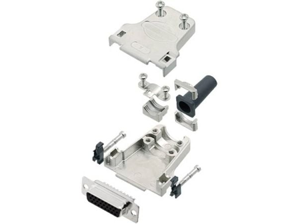 TRU COMPONENTS TCDTZF15HDS26K 7708588 D-SUB-kiskosarja 180° Napojen lukumäärä: 26 Juotospää 1 kpl