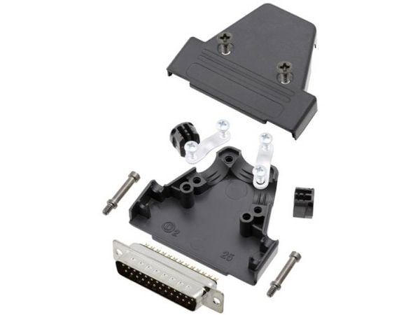 TRU COMPONENTS TCTRIP25DMPK 7708704 D-SUB stiftremssats 180° Polantal: 25 Lödskål 1 st