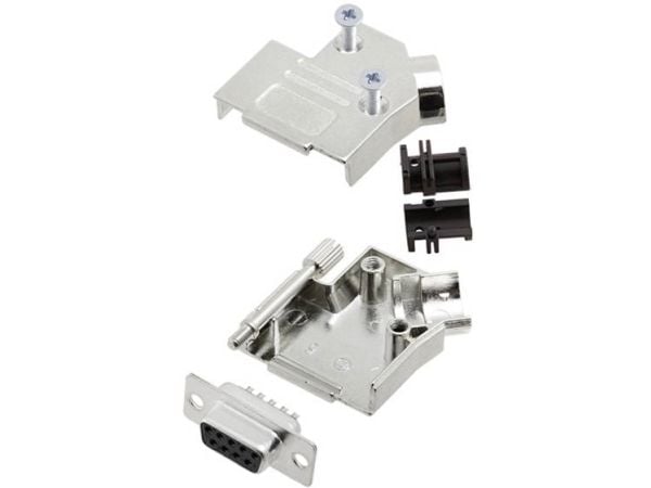 TRU COMPONENTS TCD45ZK09DBSK 7709100 D-SUB sokkelradssett 45° poltall: 9 loddekopp 1 stk
