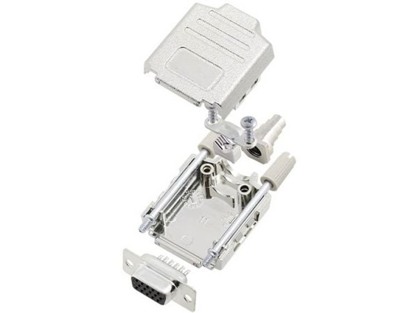 TRU COMPONENTS TCDPPK09MHDS15K 7709148 D-SUB bøsningsliste-sæt 180 ° Poltal: 15 Loddekop 1 stk