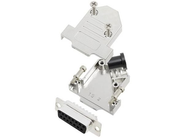 TRU COMPONENTS TCD45NT15MDBSK 7709260 D-SUB inställningslist-set 45° polantal 15 lödöar 1 st