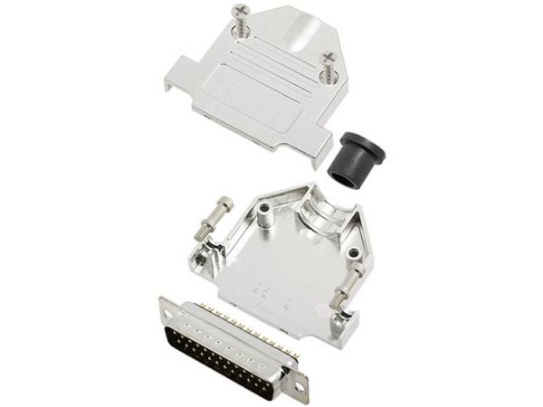 TRU COMPONENTS TCDTNT25MDBPK 7709600 D-SUB tappiliuska 180° Nastojen määrä: 25 Juotoskuppi 1 kpl