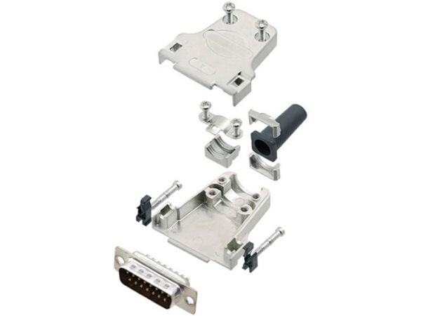 TRU COMPONENTS TCDTZF15DMPK 7709752 D-SUB tappiliuska 180° Napojen lukumäärä: 15 Juotoskuppi 1 kpl