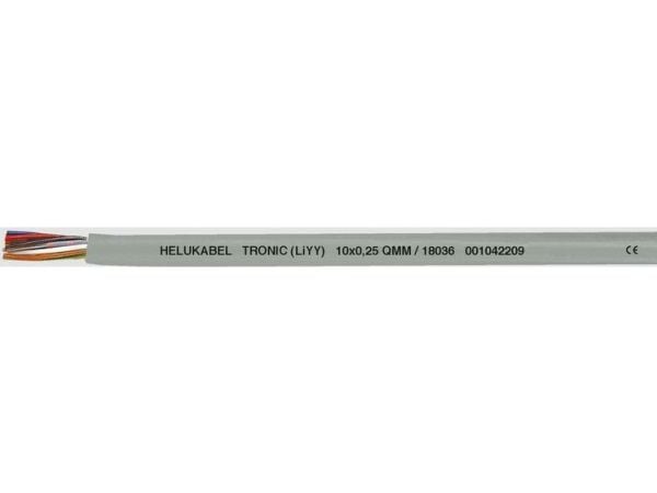 HELUKABEL TRONIC, Pienjännitekaapeli, Harmaa, Polyvinyylikloridi (PVC), Kupari, 3x0.34 mm², -5 - 80 °C