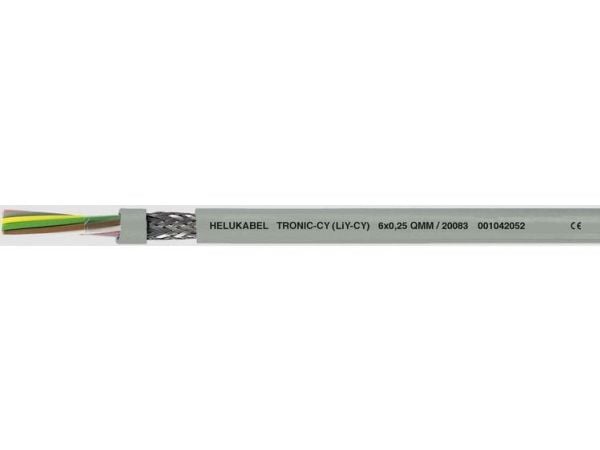 HELUKABEL TRONIC-CY (LiY-CY), Pienjännitekaapeli, Harmaa, Polyvinyylikloridi (PVC), Kupari, 1 mm², 56 kg/km