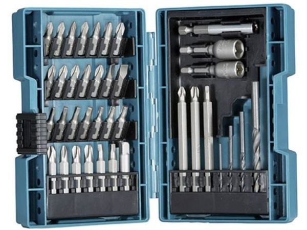 Makita - Skrutrekker, drill og koppnøkkelsett - 38 deler - 6 mm, 8 mm, 10 mm, 4 mm, 3 mm, 2 mm - torx, phillips, pozidriv, hex - lengde: 50 mm, 25 ...