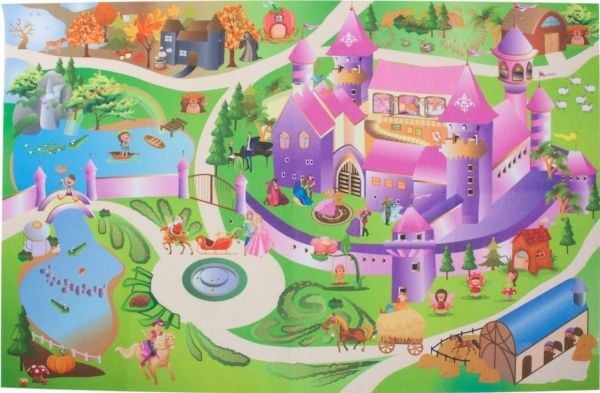 Sun Baby leketeppe Castle med biler 120x80 cm Sun Baby