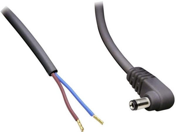 BKL Electronic lavvolt-tilkoblingskabel lavspenningskontakt - åpen ende 5.50 mm 2.50 mm 1.00 m 1 stk