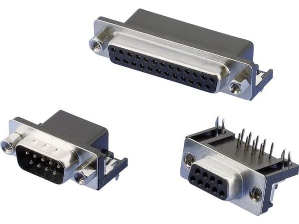 W & P Products D-SUB stiftlist 107-15-1-1-20, 90° poltall: 15 lodde-pinner, vinklet, 1 stk