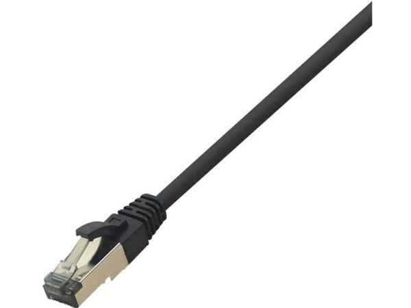 LogiLink - Koblingskabel - RJ-45 (hann) til RJ-45 (hann) - 5 m - SFTP, PiMF - CAT 8.1 - halogenfri, formstøpt, rund, uten hindringer - svart